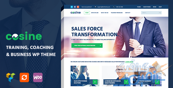 دانلود قالب وردپرس Cosine – پوسته مربی خصوصی و کسب و کار وردپرس