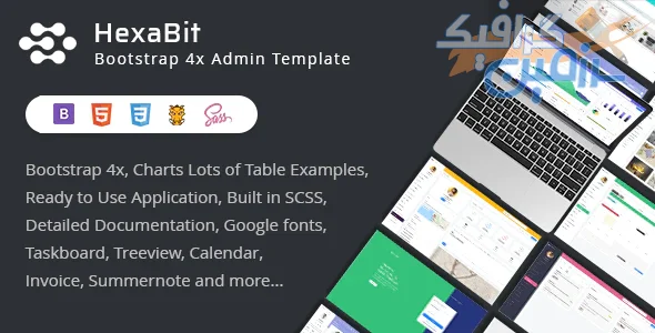 دانلود قالب سایت HexaBit – قالب مدیریت و داشبورد بوت استرپ