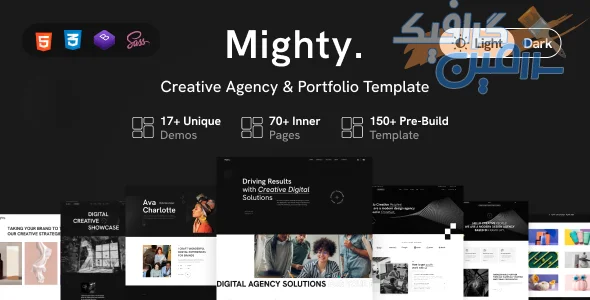 دانلود الگوی HTML چندمنظوره Mighty - نسخه کامل و بهینه برای وب‌سایت‌های آژانس‌های خلاق و پورتفولیو
