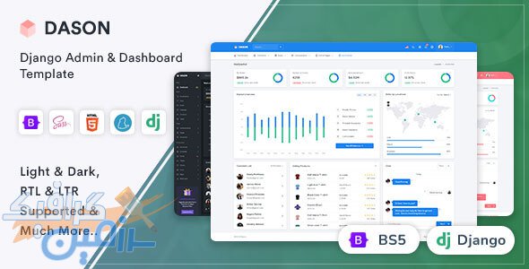 دانلود قالب سایت Dason – قالب مدیریتی و داشبورد Django