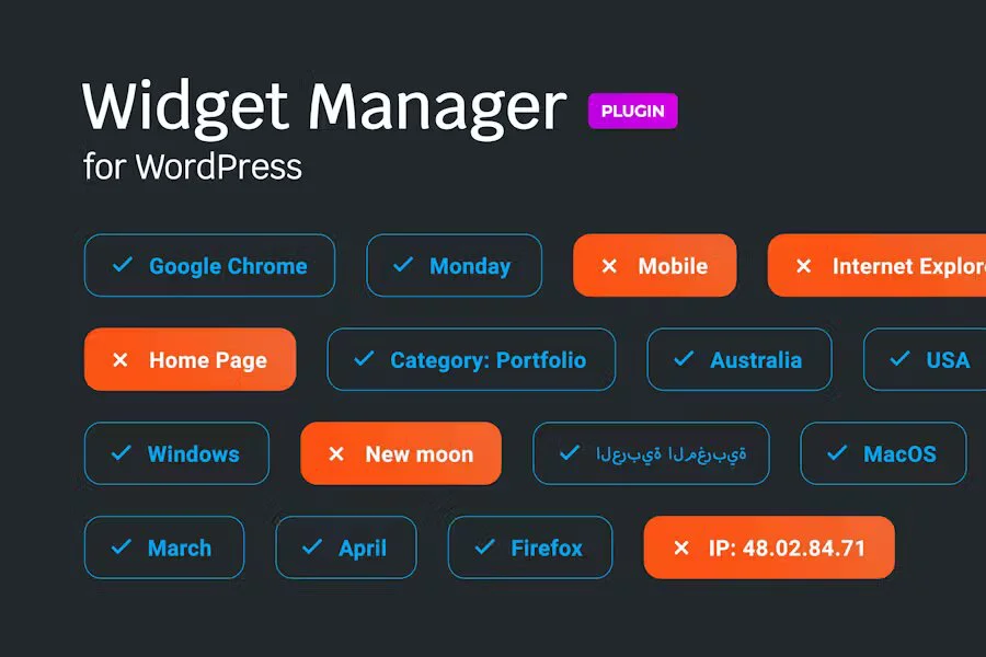 دانلود افزونه وردپرس Widget Manager – مدیریت حرفه ای ابزارک وردپرس