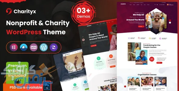 دانلود قالب موسسه خیریه وردپرس Charityx