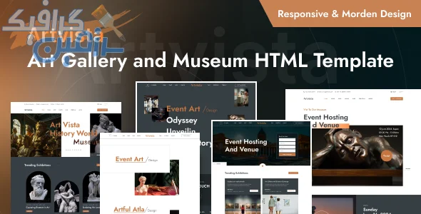دانلود قالب HTML آرت ویستا (Artvista) نسخه کامل - مخصوص گالری‌ها و موزه‌های هنری
