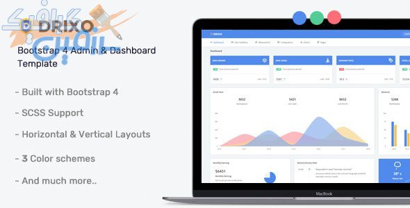 دانلود قالب مدیریت Drixo – قالب HTML داشبورد و مدیریت