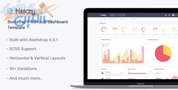 دانلود قالب مدیریت Hexzy – قالب HTML مدیریت و داشبورد حرفه ای