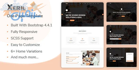 دانلود قالب سایت Xeril – قالب تک صفحه ای شرکتی و کسب و کار HTML5