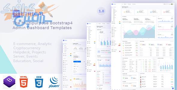 دانلود قالب سایت Metrical – قالب مدیریت چند منظوره بوت استرپ
