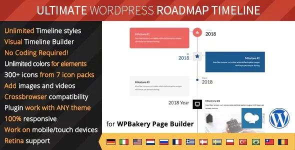 دانلود افزونه وردپرس Ultimate Roadmap Timeline – تایم لاین پیشرفته وردپرس