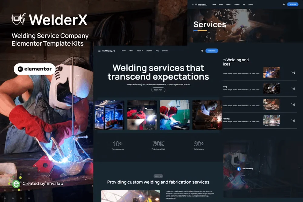 دانلود قالب خدمات جوشکاری وردپرس WelderX