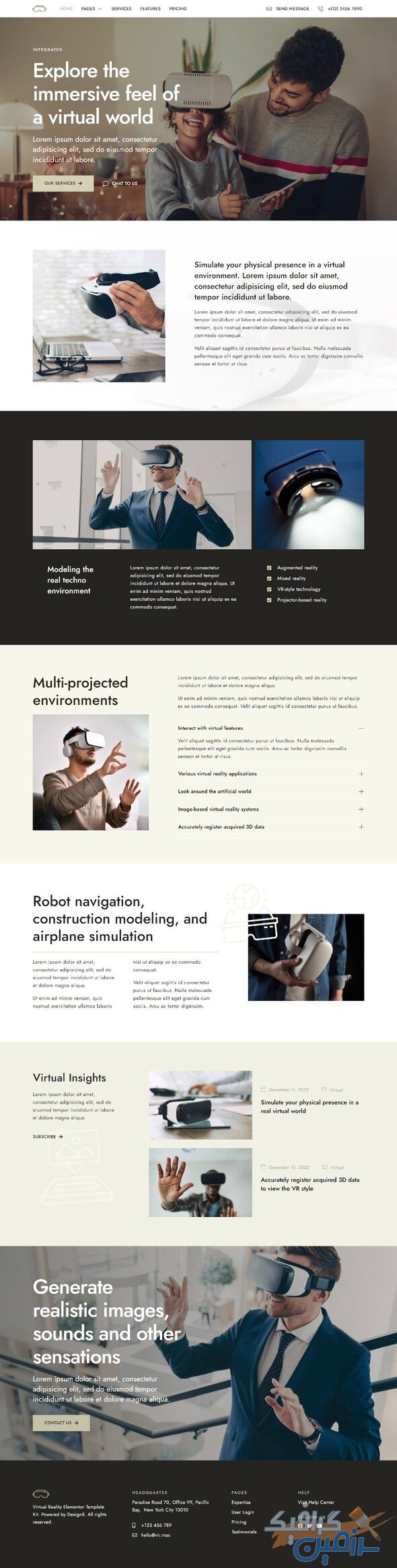 دانلود قالب خدمات واقعیت مجازی وردپرس Virmax
