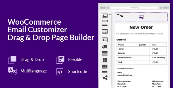 دانلود افزونه وردپرس WooCommerce Email Customizer