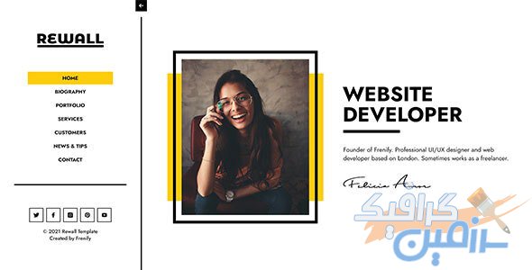 دانلود قالب سایت Rewall – قالب نمونه کار شخصی HTML