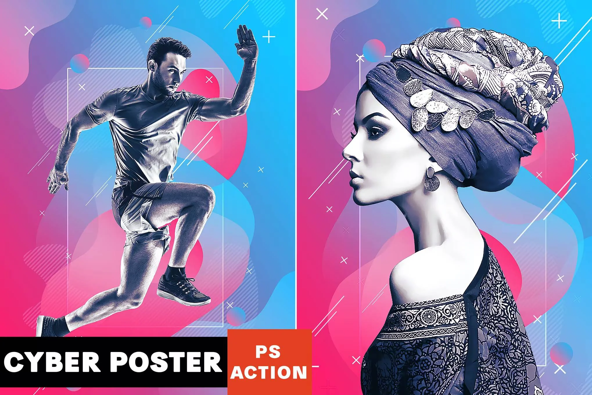 دانلود اکشن فتوشاپ Cyber Poster – نسخه اورجینال محصول