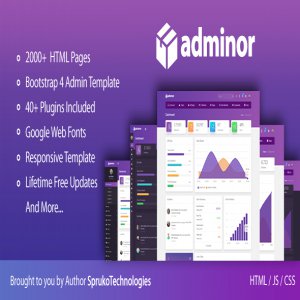 قالب سایت Adminor نسخه 1.0