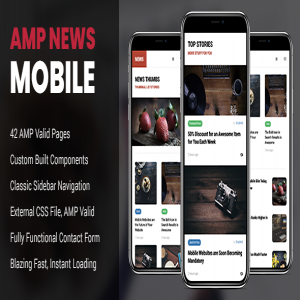 قالب سایت موبایلی AMP News Mobile
