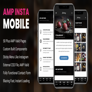 قالب موبایلی سایت AMP Insta Mobile - Mobile Google AMP Template