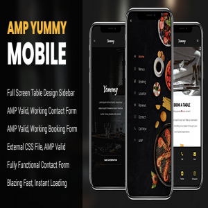 قالب سایت موبایلی AMP Yummy