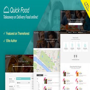 قالب سایت سفارش و تحویل غذا QUICKFOOD نسخه 1.8 راست چین