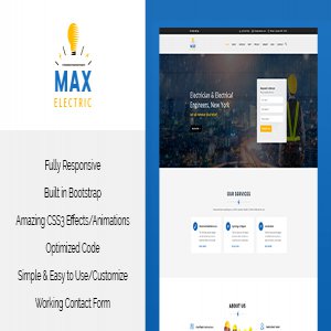 قالب سایت Max Electric نسخه 1.0