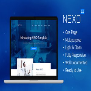 قالب تک صفحه ای سایت NEXO نسخه 1.1