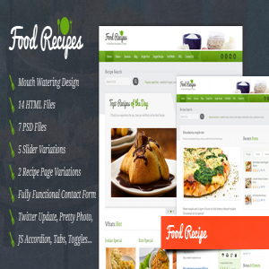 قالب سایت آشپزی Food Recipes نسخه 2.0 کامل