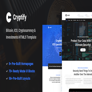 قالب سایت ارز دیجیتال Cryptify