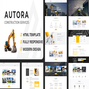 قالب سایت ساخت و ساز AUTORA