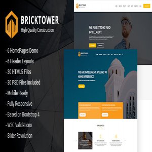 قالب سایت Bricktower