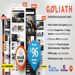 قالب خبری وردپرس GOLIATH نسخه 1.0.32