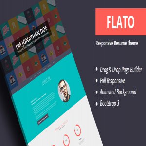 قالب وردپرس رزومه Flatoo نسخه 4.0