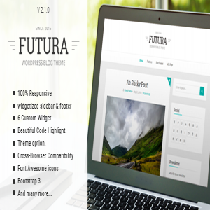 قالب مینیمال وبلاگی وردپرس Futura نسخه 1.0.4