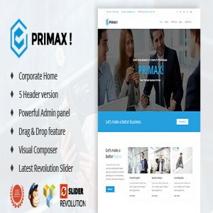 قالب وردپرس شرکتی Primax نسخه 1.2