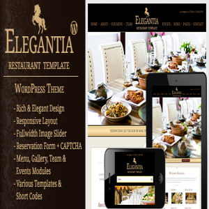 قالب وردپرس رستوران Elegantia نسخه 1.2.7