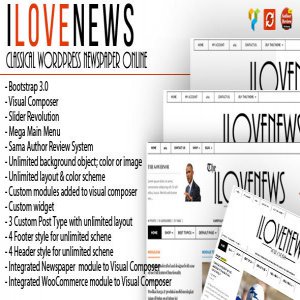 قالب خبری وردپرس IloveNews نسخه 1.2