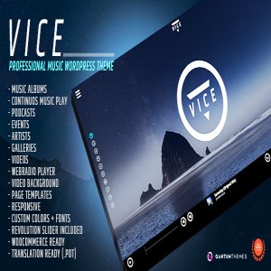 قالب وردپرس موسیقی Vice نسخه 1.7.1