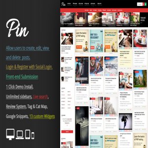 قالب وردپرس مجله Pin نسخه 4.6.1