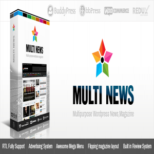 قالب چندمنظوره و خبری وردپرس Multinews نسخه 2.6.4.1 راست چین