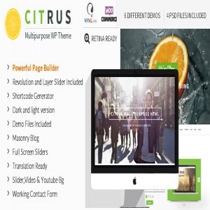 قالب چندمنظوره تک صفحه ای وردپرس Citrus نسخه 2.2 راست چین