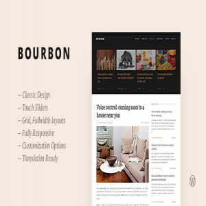 قالب وبلاگی وردپرس رستوران Bourbon نسخه 1.4