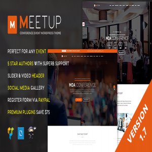 قالب وردپرس رویداد و کنفرانس Meetup نسخه 1.7