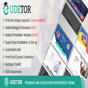قالب وردپرس آموزشی Udetor نسخه 2.3.0