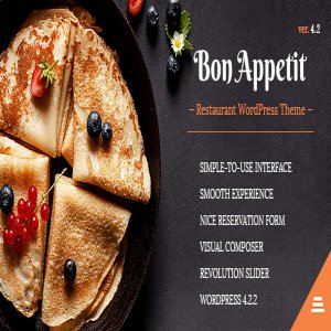 قالب وردپرس رستوران و کافه Bon Appetit نسخه 4.5