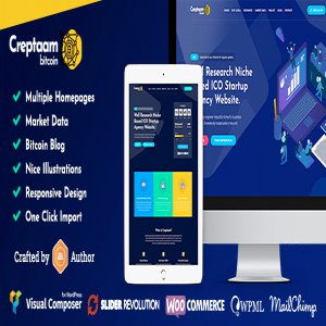 قالب وردپرس بیتکوین و ارز مجازی Creptaam نسخه 1.2