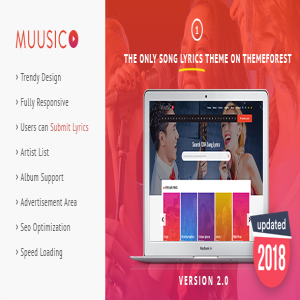 قالب وردپرس متن ترانه Muusico نسخه 2.9.3.1