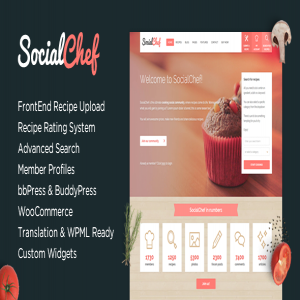 قالب وردپرس دستور غذا SocialChef نسخه 1.29.1 راست چین