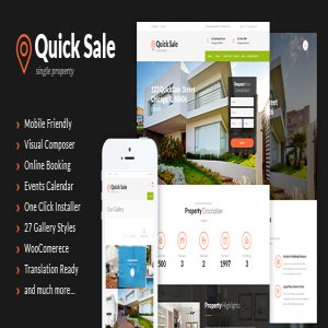 قالب وردپرس املاک Quick Sale نسخه 3.0.1