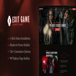 قالب وردپرس بازی خروج Exit Game نسخه 1.1