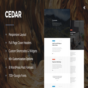 قالب وبلاگی وردپرس Cedar نسخه 3.3.0