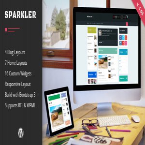 قالب خبری وردپرس Sparkler نسخه 1.0 راست چین