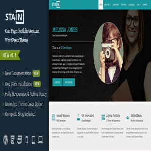 قالب تک صفحه ای وردپرس Stain نسخه 1.0